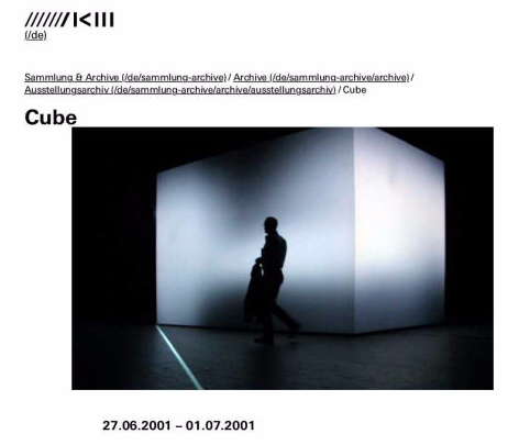 Mader Stublic Wiermann cube ZKM 2001